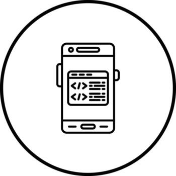 icono de vector de programación
