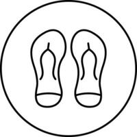 icono de vector de chanclas