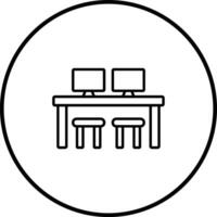 Coworking Space. Vector Icon