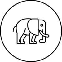 icono de vector de elefante