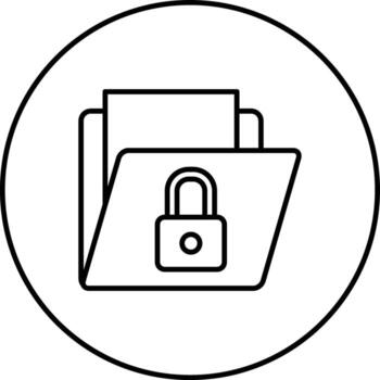Secured Folder Vector Icon