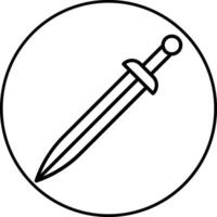 vikingo espada vector icono