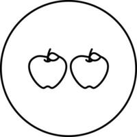 icono de vector de manzanas