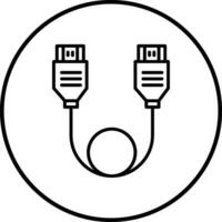 hdmi cable vector icono