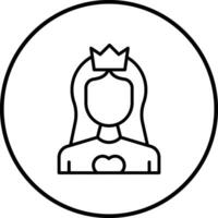 icono de vector de princesa