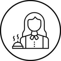 Waitress Vector Icon