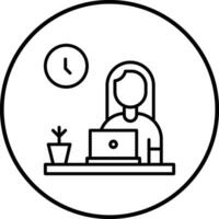 icono de vector de trabajador de oficina