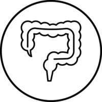 grande intestino vector icono