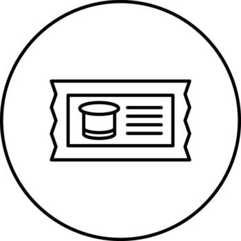 icono de vector de boleto