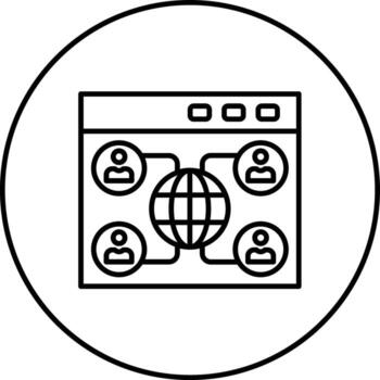User Networking Vector Icon