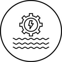 icono de vector de energía hidroeléctrica