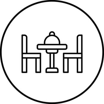 Dinner Table Vector Icon