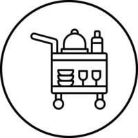 Serving Cart Vector Icon