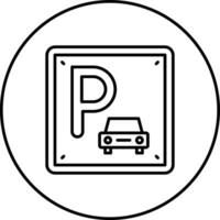 icono de vector de señal de estacionamiento