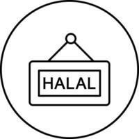 icono de vector halal