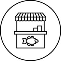 Fish Market Vector Icon