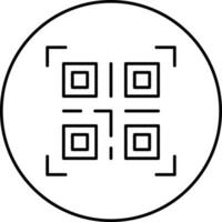 icono de vector de código qr