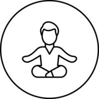 icono de vector de meditación