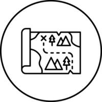 icono de vector de mapa del tesoro