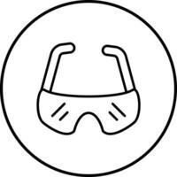ojo protector vector icono