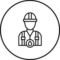 Oil Worker Vector Icon