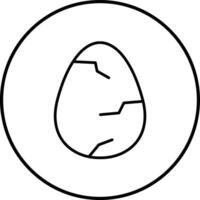 agrietado huevo vector icono