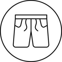 Boxer pantalones cortos vector icono