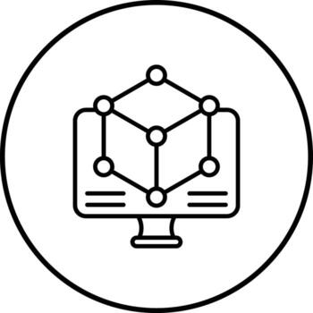 icono de vector de modelado 3d