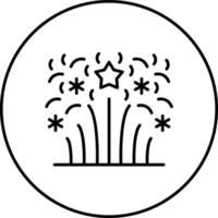 icono de vector de fuegos artificiales