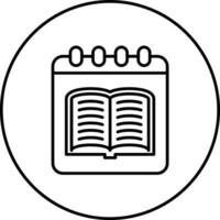 biblioteca calendario vector icono