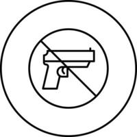 sin icono de vector de armas