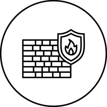 icono de vector de firewall