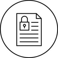 Document Locked Vector Icon