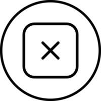 Close Square Vector Icon