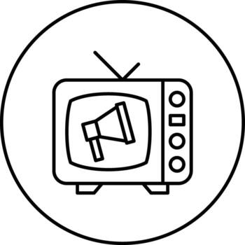 televisión comercial vector icono