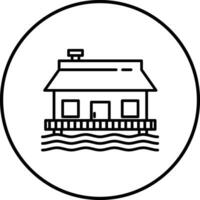 Beach House Vector Icon