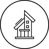 semi separado casa vector icono