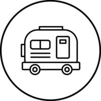 House on Wheels Vector Icon