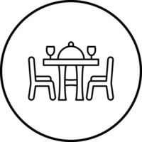 Dining Table Vector Icon