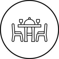 Dining Table Vector Icon