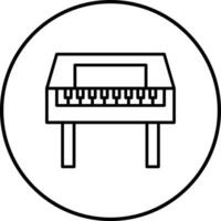 de madera piano vector icono