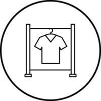 ropa estante vector icono