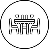 Dinner Table Vector Icon
