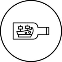 Ship Bottle Vector Icon