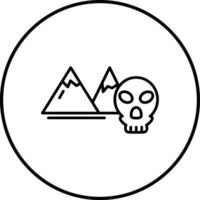 Skull Island Vector Icon