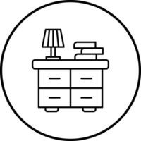 Bedside Table Vector Icon