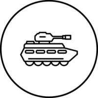 Ejército tanque vector icono