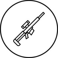 icono de vector de rifle de francotirador