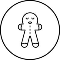 icono de vector de pan de jengibre