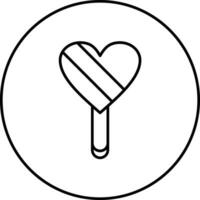 Heart Lollipop Vector Icon